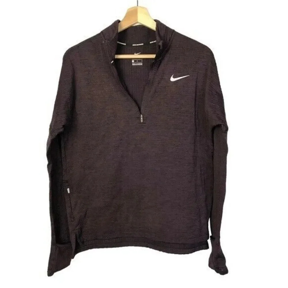 Nike Dri-Fit Purple Element Quarter Zip Athletic Jacket M